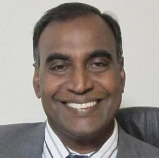 smiling head shot of Jayakumar Rajadas, PhD