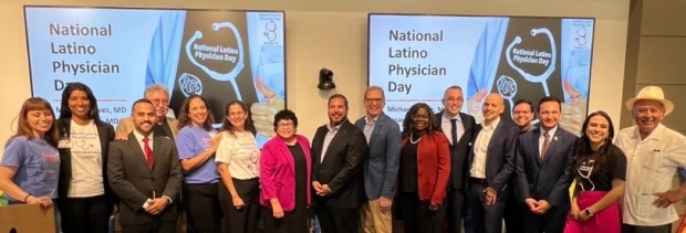 Dr. Katherine Bianco celebrated National Latino Physicians Day at Stanford’s campus with Stanford School of Medicine Dean Lloyd Minor, Stanford Children’s Hospital leadership, and policy makers in congress on October 1st, 2023.